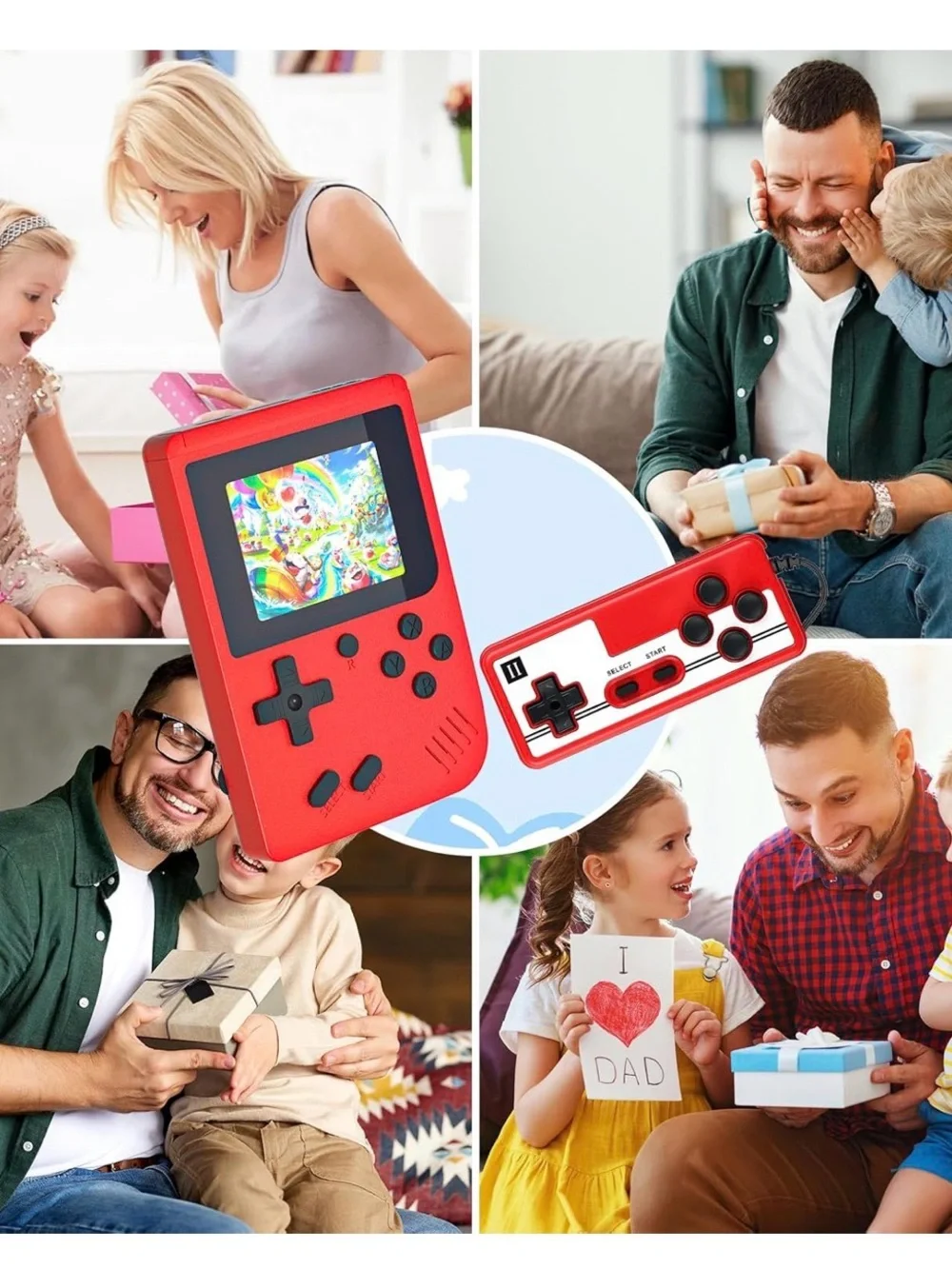 BLUE!!! Handheld Retro Game Console NOT RED NOT PINK Over 400 Preinstalled Games